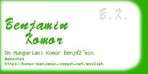 benjamin komor business card